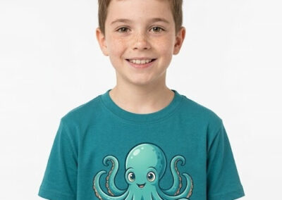 Noah Approved Octopus Kids T-Shirt | NozBoz Kids Clothing Design